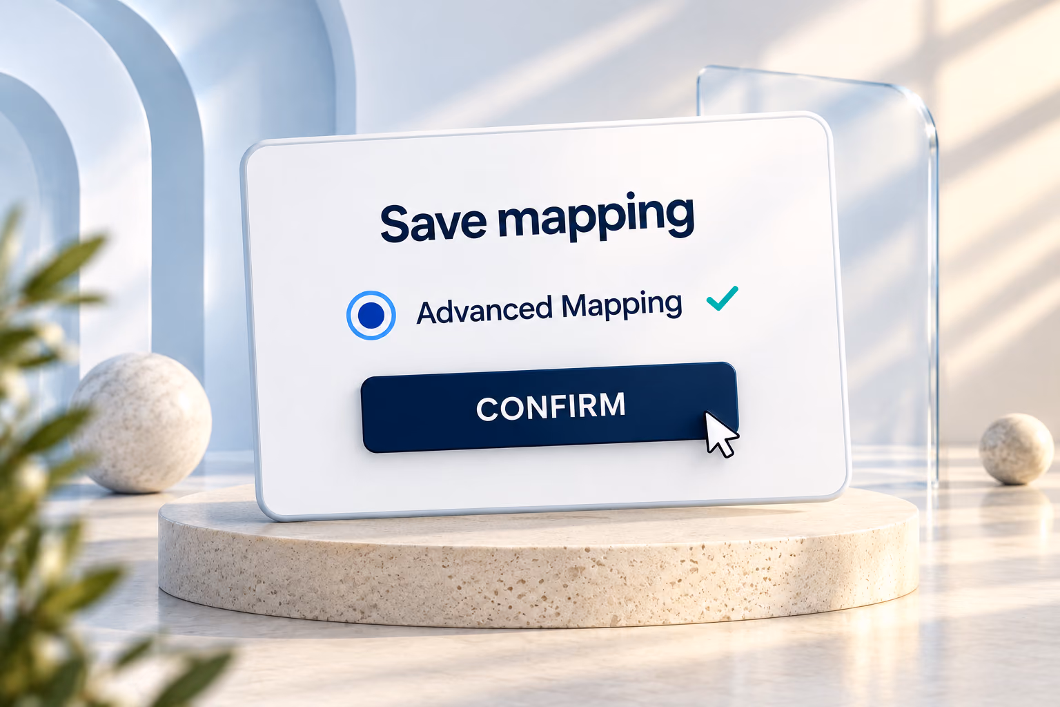 Select Advanced Mapping and confirm saving the mapping.